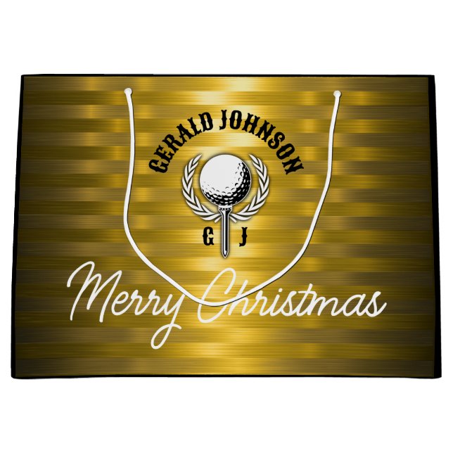 Anpassad Elegant Golfmonogramdesign (Framsidan)