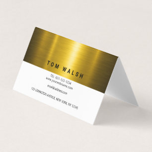 Anpassad Elegant Guld och Vit Design Visitkort