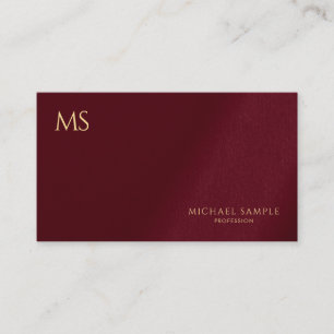 Anpassad Elegant Guldtext Monogram Mall Lyx Visitkort