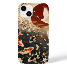 Anpassad Elegant Japansk Koi & Trane Konst
