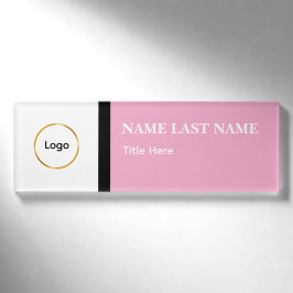 Anpassad Elegant Logotyp Dammtor Blå Vit Magnet