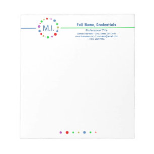 Anpassad Elegant Minimalistisk Färgglad Cirklar Ko Anteckningsblock