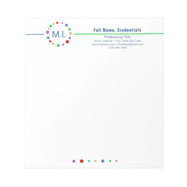 Anpassad Elegant Minimalistisk Färgglad Cirklar Ko Anteckningsblock (Framsida)