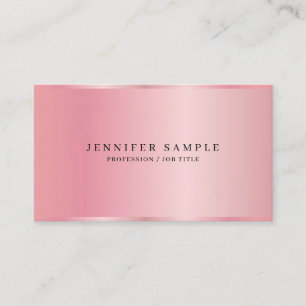 Anpassad Elegant Modern Mall Glamour Rosa Guld Visitkort