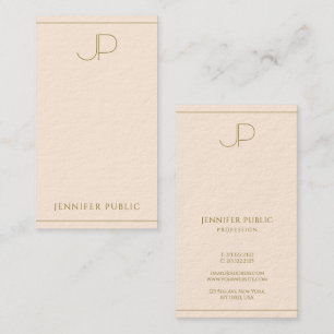 Anpassad Elegant Monogram Mall Luxuös Tjock Visitkort