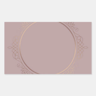Anpassad Elegant Roséguld Blank Modern Mall Rektangulärt Klistermärke