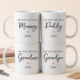Anpassad Elegant Skript Mamma Pappa Mormor Morfar Kaffemugg