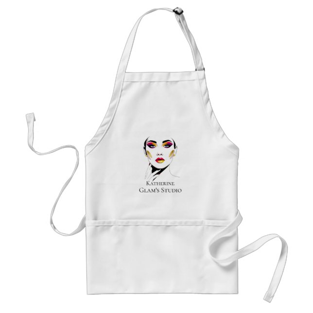 Anpassad Elegant Sminkartist Salong Förkläde (Framsidan)