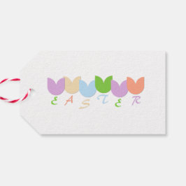 Anpassad Elegant Vår, Påsk Helgdag Tulips Presentetikett