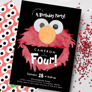 Anpassad ELMO Sesame Street födelsedagsfest Inbjudningar