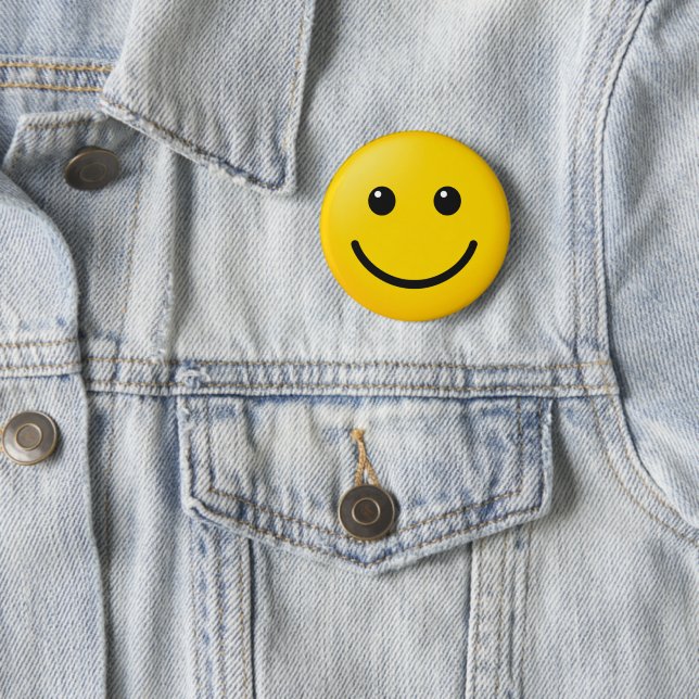 Anpassad Emoji Stil Gul Ansikte Knappspänne Tillbe Knapp (In Situ)