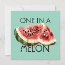 Anpassad EN ÄR EN MELON Sommarfest Födelsedagsflic