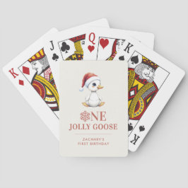 Anpassad En Glad Gås December Första Födelsedag Casinokort