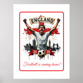 Anpassad England National Football Team Celebratio Poster