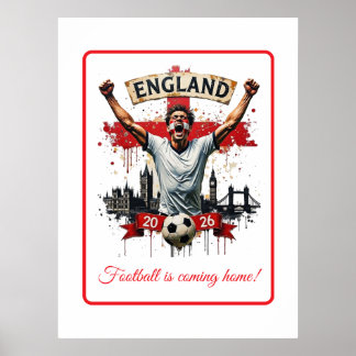 Anpassad England National Football Team Celebratio Poster