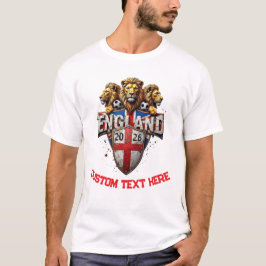 Anpassad England Nationell Fotbollslag Fan T Shirt
