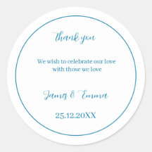 Anpassad enkel blå Bröllop