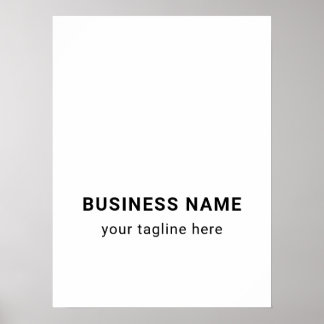 Anpassad, enkel Business Logotyp White Poster