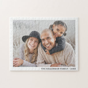 Anpassad Enkel Elegant Familjefoto Pussel