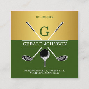 Anpassad Enkel Elegant Golf Monogram Företags Kort