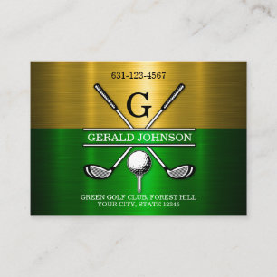 Anpassad Enkel Elegant Golf Monogram Företagskort Visitkort