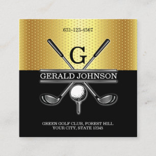Anpassad Enkel Elegant Guld Gradient Visitenkort Fyrkantigt Visitkort