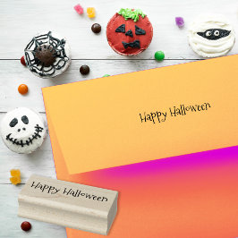Anpassad enkel glad halloweenhälsning rolig skript stämpel