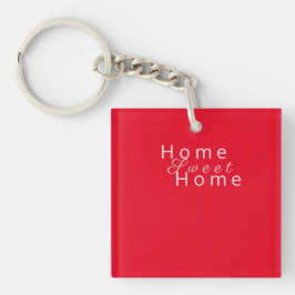 Anpassad enkel "Home Sweet Home" Typography Red