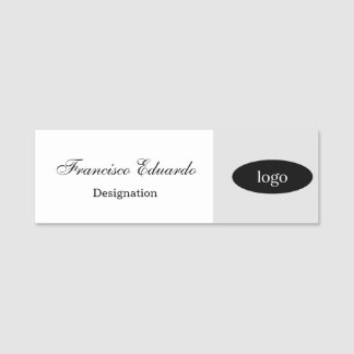Anpassad Enkel Logotyp Magnetisk & Pin Omsorgsanst Namnbricka