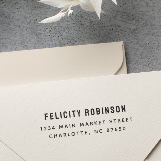 Anpassad enkel modern Returadress Självfärgande Stämpel (Skapare uppladdad)