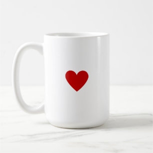 Anpassad Enkel Röd Hjärtan Kaffemugg