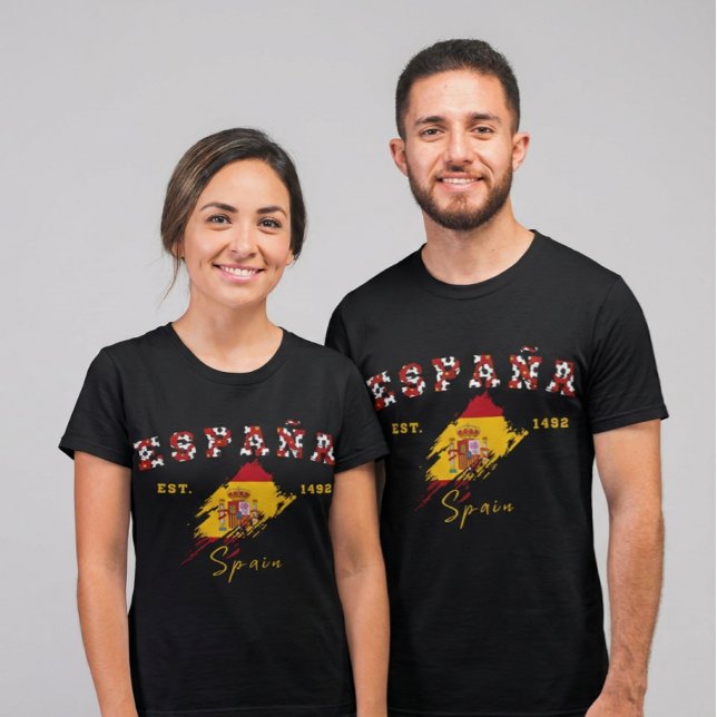 Anpassad España Pride spansk flagga Spanien  T Shirt (Skapare uppladdad)