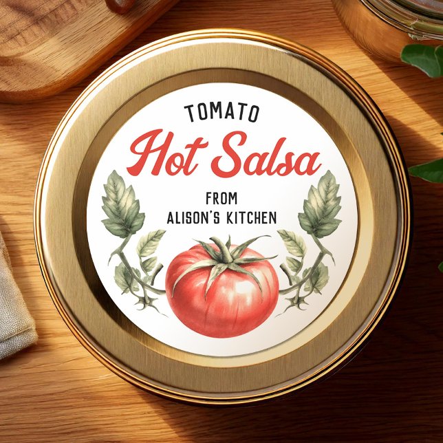 Anpassad etikett för Custom Tomato Hot Salsa med v (Skapare uppladdad)