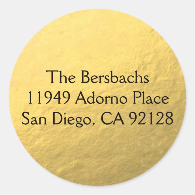 Anpassad etikett för klassisk rund cirkel (Framsida)