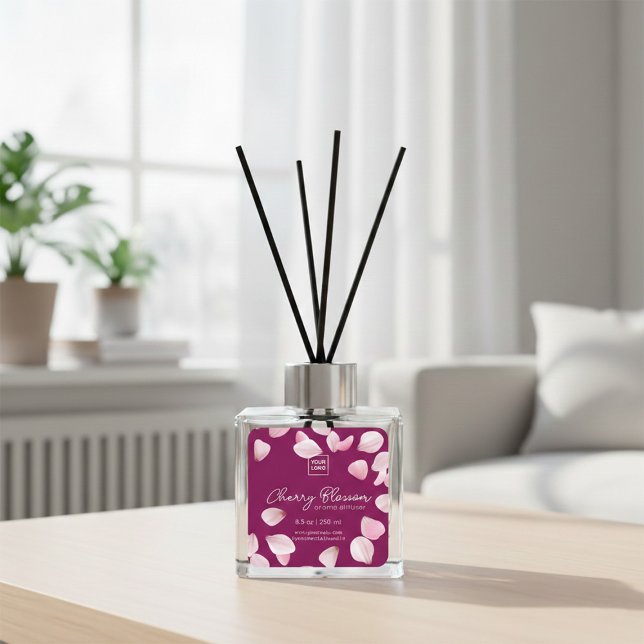 Anpassad etikett för körsbärsblomdoft diffusor (Skapare uppladdad)