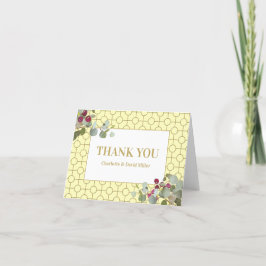 Anpassad Eukalyptus- och Bärbröllop Tackkort