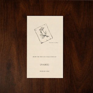 Anpassad Ex Libris Bokmärke Klistermärke Mörk Ak