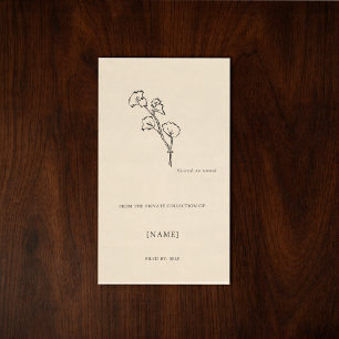 Anpassad Ex Libris Bokmärke Klistermärke   Mörk Ak