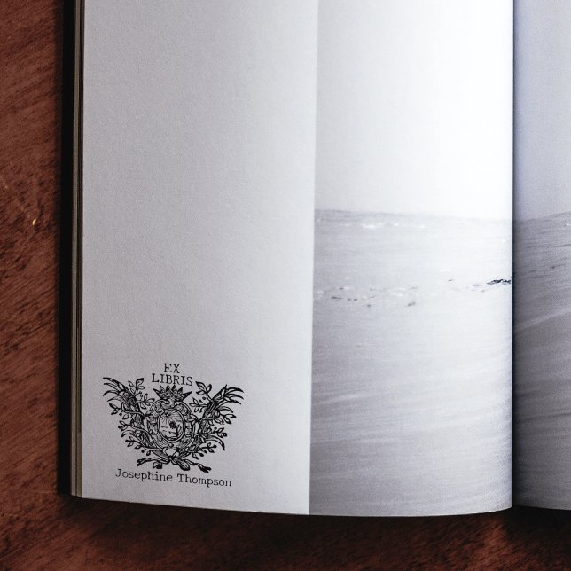 Anpassad Ex Libris med antikt kungligt sköldvapen  Stämpel (Skapare uppladdad)