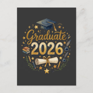 Anpassad examenklass 2026 Personlig familj Helg Vykort
