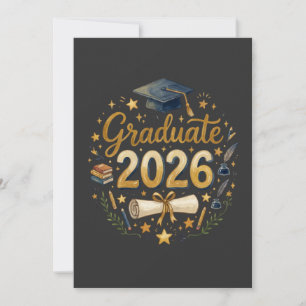 Anpassad examenklass 2026 Personlig familj Inbjudningar