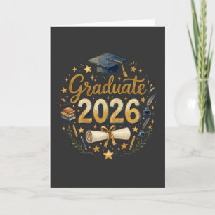 Anpassad examenklass 2026 Personlig familj Kort