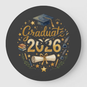 Anpassad examenklass 2026 Personlig familj Stor Klocka