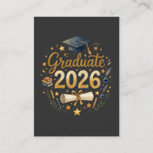 Anpassad examenklass 2026 Personlig familj Visitkort