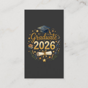 Anpassad examenklass 2026 Personlig familj Visitkort