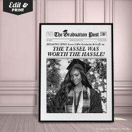 Anpassad examens tidning, Chic examensfest Poster
