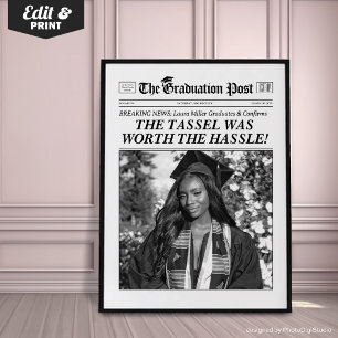 Anpassad examens tidning, Chic examensfest Poster