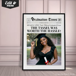 Anpassad examens tidning, Chic examensfest Poster