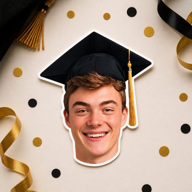 Anpassad examensansikte fotosticker klistermärken (Skapare uppladdad)