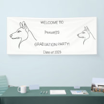 Anpassad examensbanner för hund | Foto & Ras